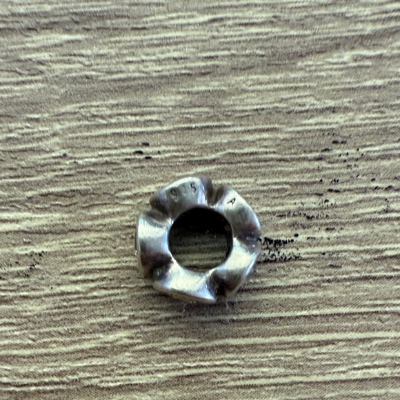 Pandora Retired Silver and Champagne 975 CZ Spacer Bracelet Charm - Picture 3 of 4